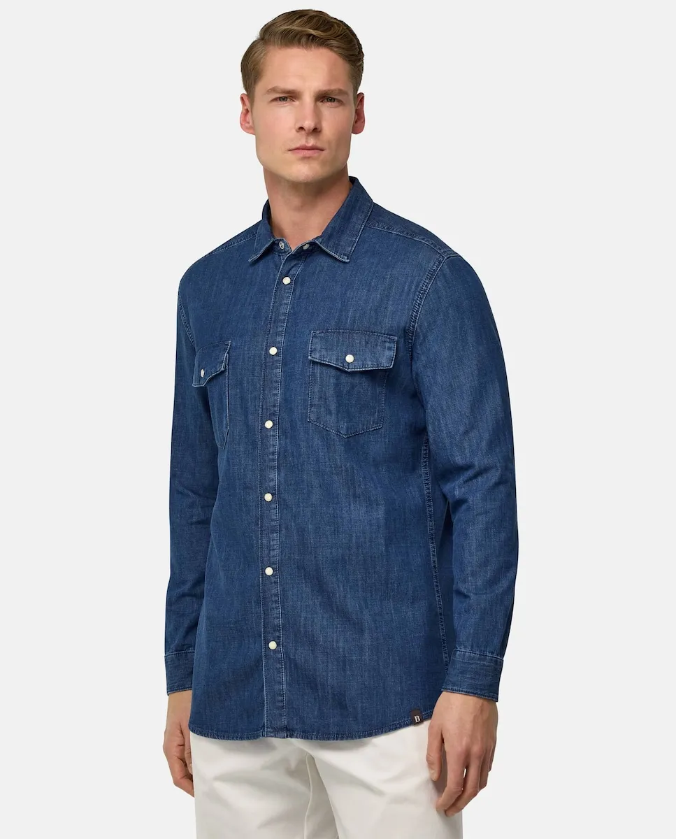 Мужская рубашка обычного кроя синего цвета Boggi Milano, синий
Мужская рубашка обычного кроя синего цвета Boggi Milano, синий