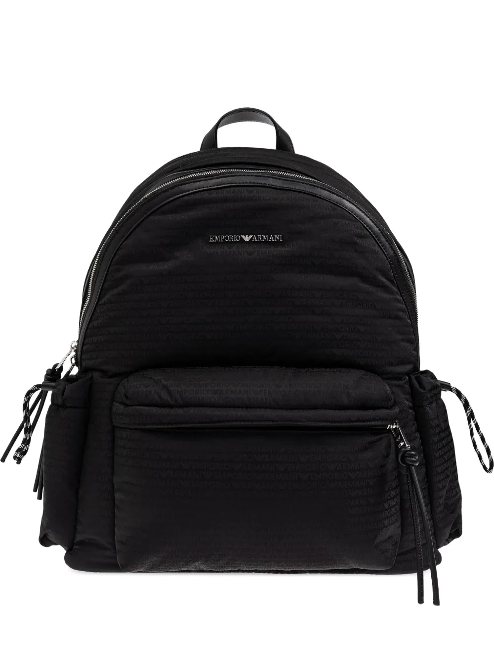 Стеганый рюкзак с логотипом EMPORIO ARMANI, черный 
Стеганый рюкзак с логотипом EMPORIO ARMANI, черный
