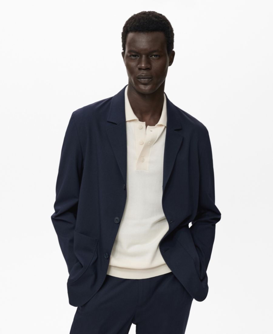 Мужской пиджак приталенного кроя с карманами MANGO, Navy
Мужской пиджак приталенного кроя с карманами MANGO, Navy