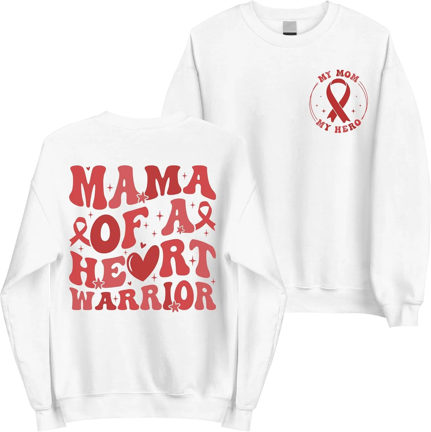 Mama of a Heart Warrior Sweatshirt - Red Ribbon Heart Disease Warrior Mom Sweatshirt MadalenStore
Mama of a Heart Warrior Sweatshirt - Red Ribbon Heart Disease Warrior Mom Sweatshirt MadalenStore