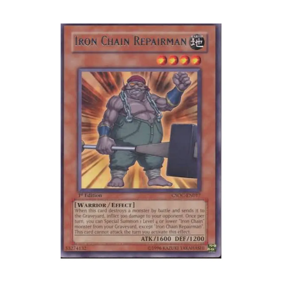 CCG Мастер по ремонту железных цепей (редкий), Yu-Gi-Oh - Crossroads of Chaos - Singles
CCG Мастер по ремонту железных цепей (редкий), Yu-Gi-Oh - Crossroads of Chaos - Singles