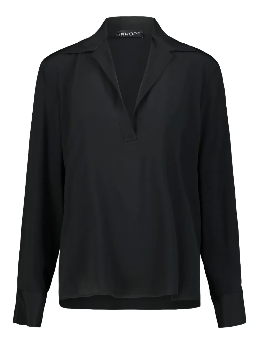 Блузка с воротником и V-образным вырезом Drhope, черный
Блузка с воротником и V-образным вырезом Drhope, черный