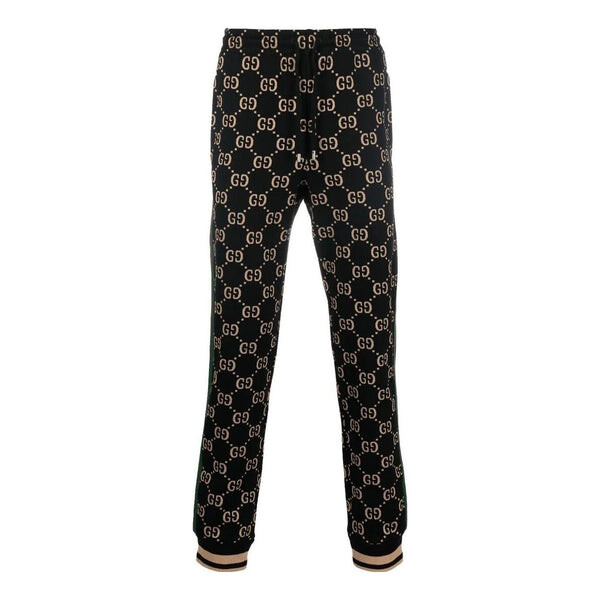 Брюки gg jersey cotton jogging pant 'black camel' Gucci, черный 
Брюки gg jersey cotton jogging pant 'black camel' Gucci, черный