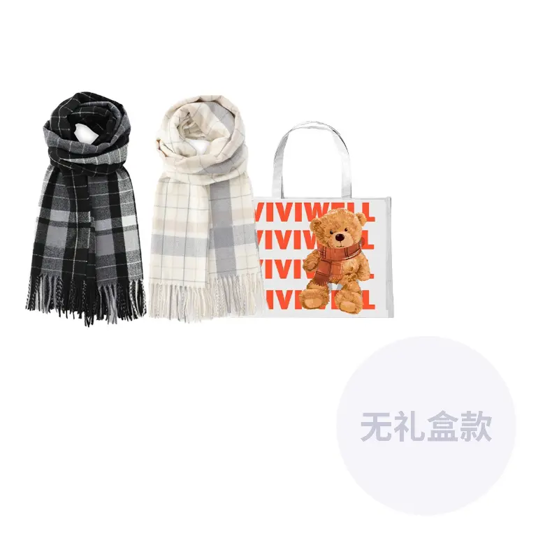 VIVIWELL Полиэстеровый вязаный шарф унисекс, Black+White
VIVIWELL Полиэстеровый вязаный шарф унисекс, Black+White