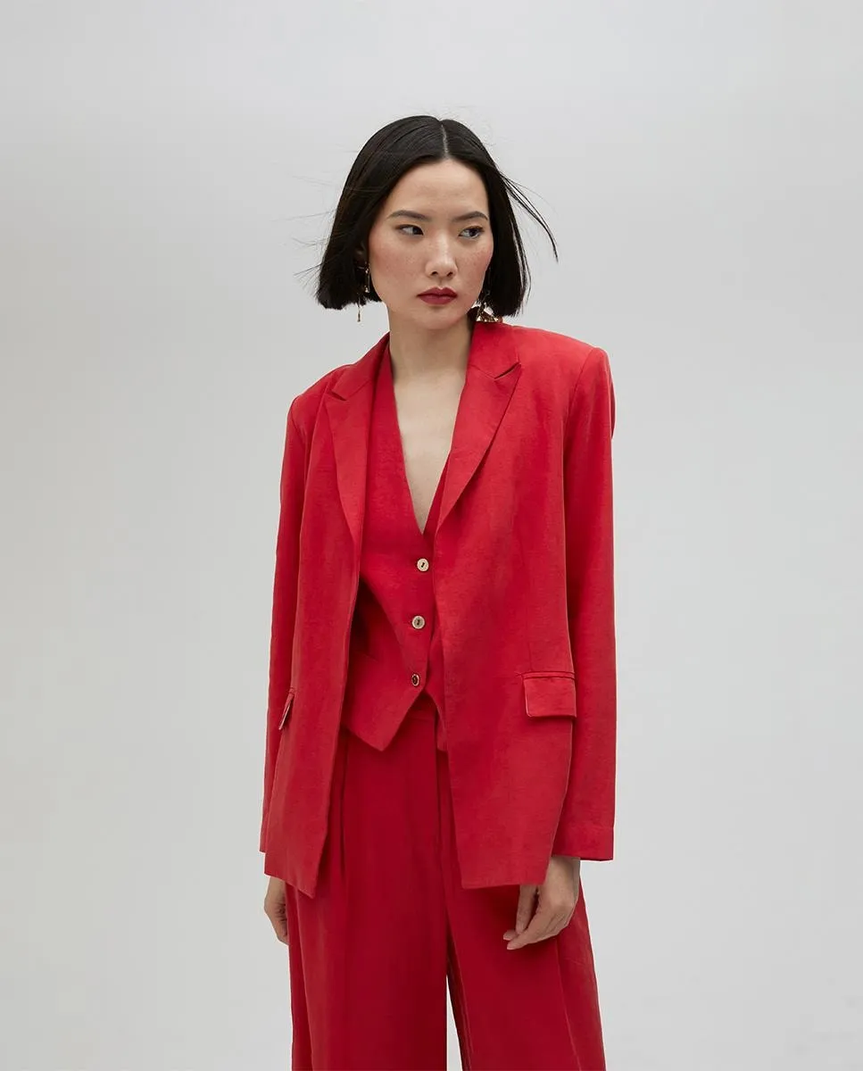 Женский прямой пиджак с карманами Lola Casademunt, красный
Женский прямой пиджак с карманами Lola Casademunt, красный