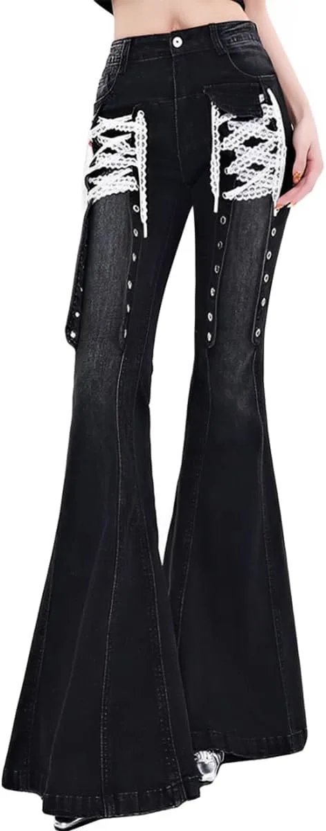 Джинсы Y2K Harajuku с высокой талией и кружевными шнурками kakarin choyx
Джинсы Y2K Harajuku с высокой талией и кружевными шнурками kakarin choyx