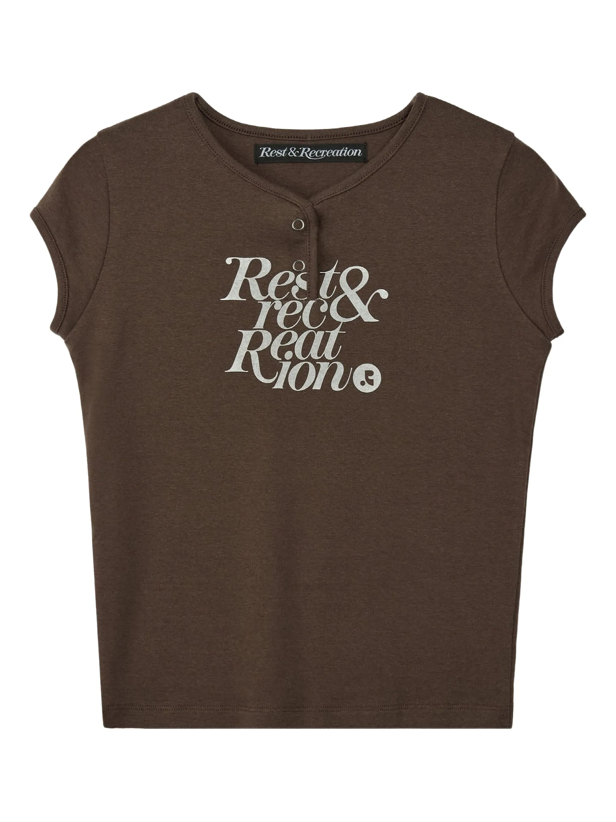 Футболка с коротким рукавом и принтом логотипа Rest&Recreation, коричневый
Футболка с коротким рукавом и принтом логотипа Rest&Recreation, коричневый