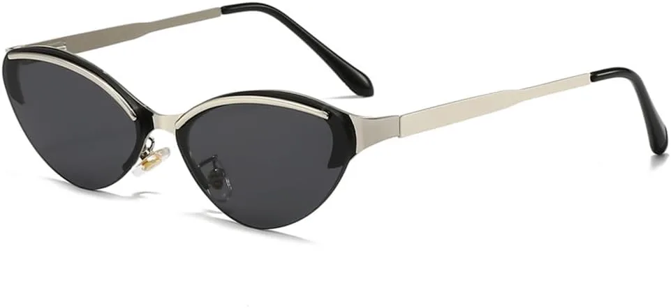 Солнцезащитные очки без металлической оправы, с дужками-рогатками, «кошачий глаз», женские очки для уличной фотографии, очки для активного отдыха VFDHN, Silver Black
Солнцезащитные очки без металлической оправы, с дужками-рогатками, «кошачий глаз», женские очки для уличной фотографии, очки для активного отдыха VFDHN, Silver Black