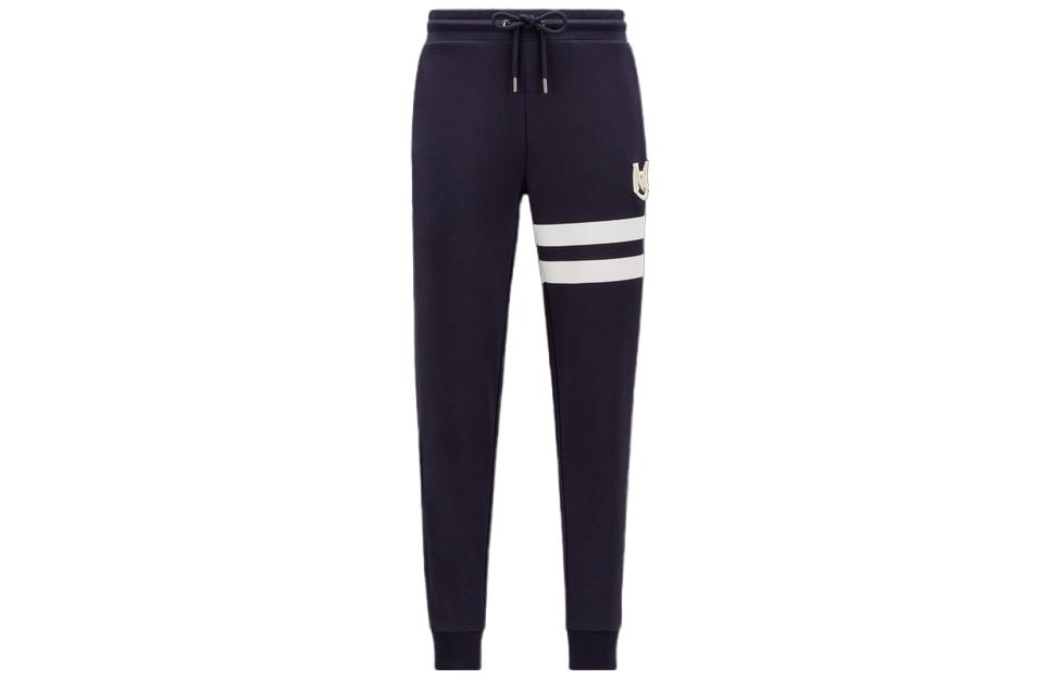 Монклер Синие хлопковые спортивные брюки с логотипом
Монклер Синие хлопковые спортивные брюки с логотипом