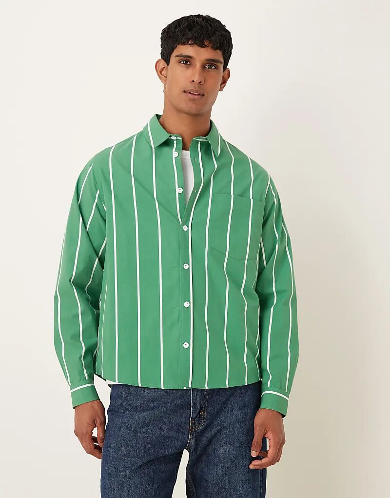 Свободная полосатая рубашка с квадратным воротником зеленого цвета от ASOS DESIGN
Свободная полосатая рубашка с квадратным воротником зеленого цвета от ASOS DESIGN
