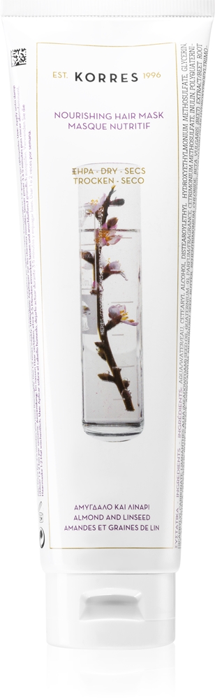 Питательная маска с миндалем и льном для сухих и поврежденных волос Korres, 125 мл
Питательная маска с миндалем и льном для сухих и поврежденных волос Korres, 125 мл