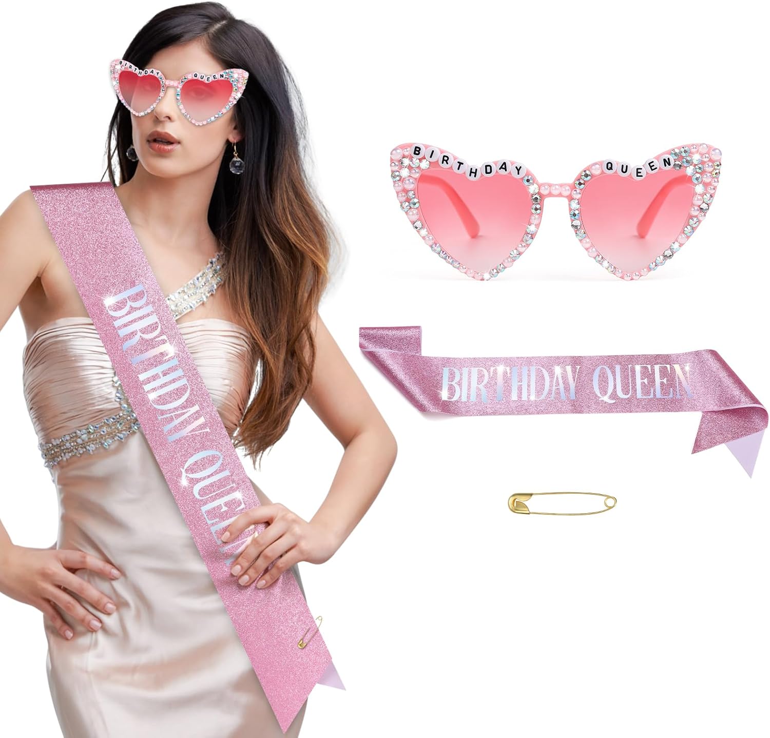 Набор розовых украшений для дня рождения Etercycle, лента Glitter Queen и розовые солнцезащитные очки, милые подарки на день рождения: очки в форме сердца и блестящая лента для вечеринки в честь дня рождения, Pink Queen+sash Queen
Набор розовых украшений для дня рождения Etercycle, лента Glitter Queen и розовые солнцезащитные очки, милые подарки на день рождения: очки в форме сердца и блестящая лента для вечеринки в честь дня рождения, Pink Queen+sash Queen