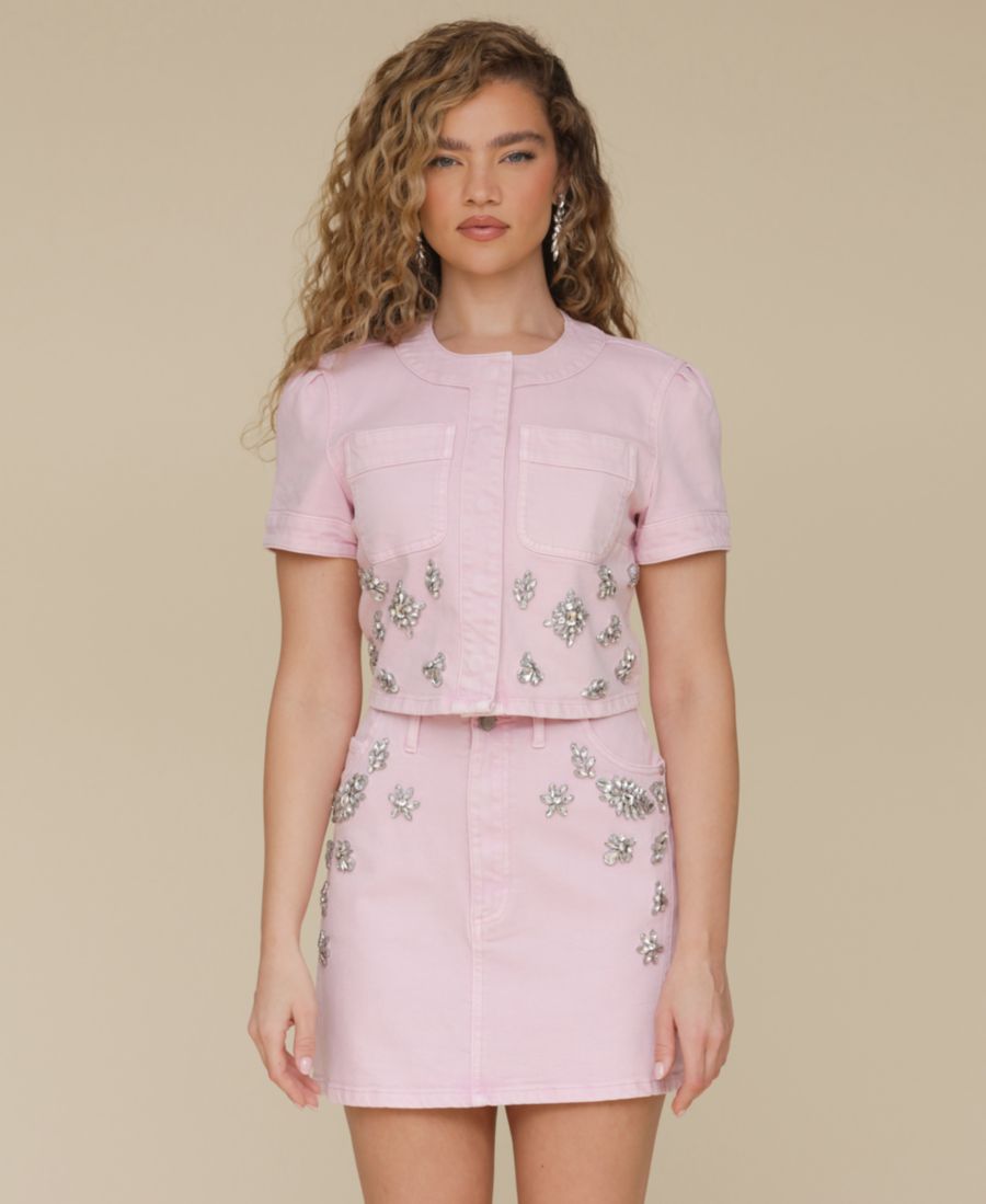 Женский укороченный топ с отделкой стразами Avec Les Filles, Ballerina
Женский укороченный топ с отделкой стразами Avec Les Filles, Ballerina