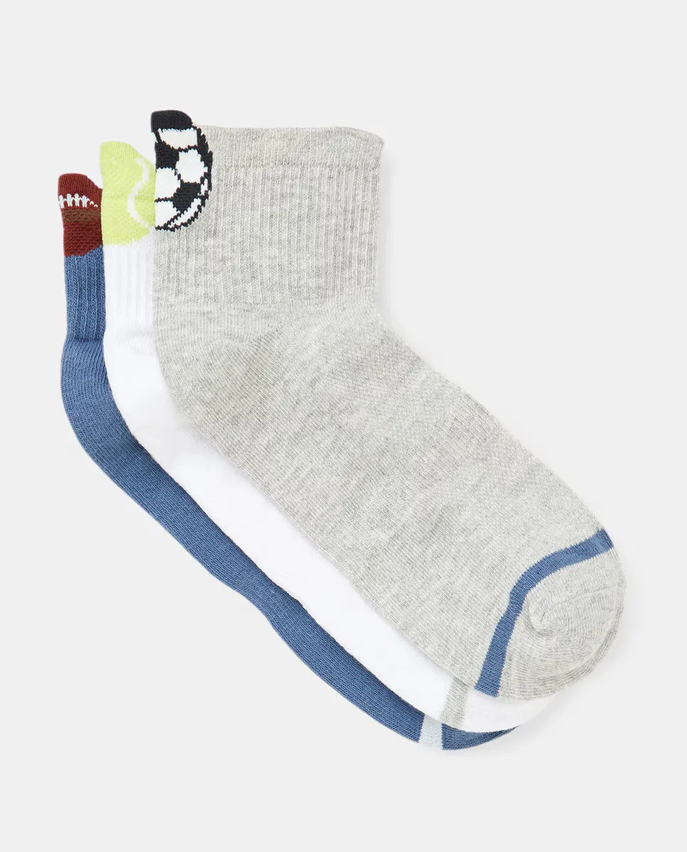 Упаковка из 3 детских спортивных носков с мячами Cotton Juice, мультиколор
Упаковка из 3 детских спортивных носков с мячами Cotton Juice, мультиколор