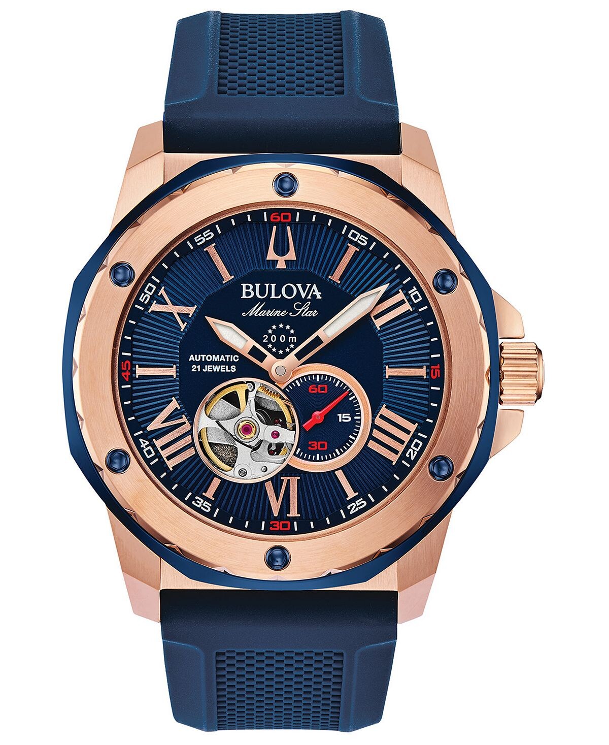 Мужские автоматические часы Marine Star с синим силиконовым ремешком, 45 мм Bulova
Мужские автоматические часы Marine Star с синим силиконовым ремешком, 45 мм Bulova