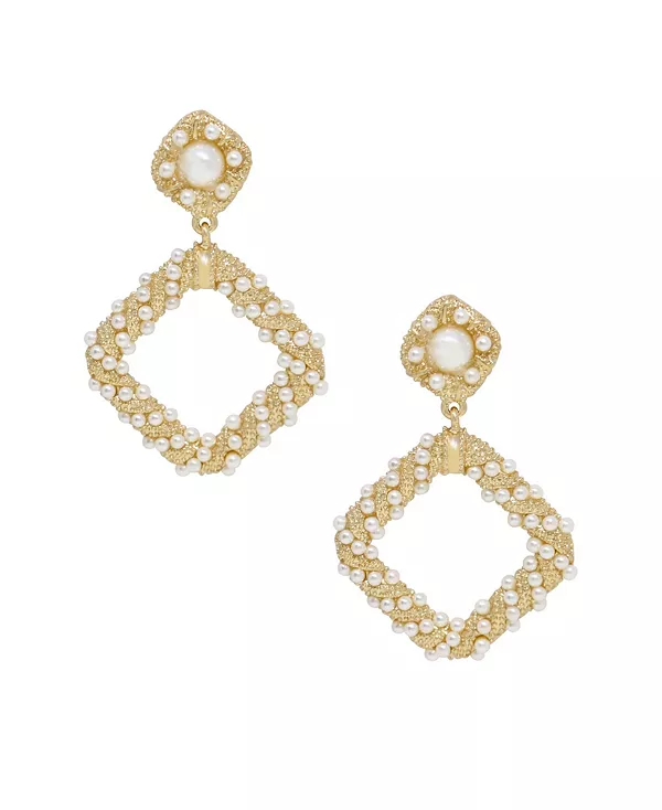 Женские серьги-гвоздики с имитацией жемчуга 18 карат Ettika, gold
Женские серьги-гвоздики с имитацией жемчуга 18 карат Ettika, gold