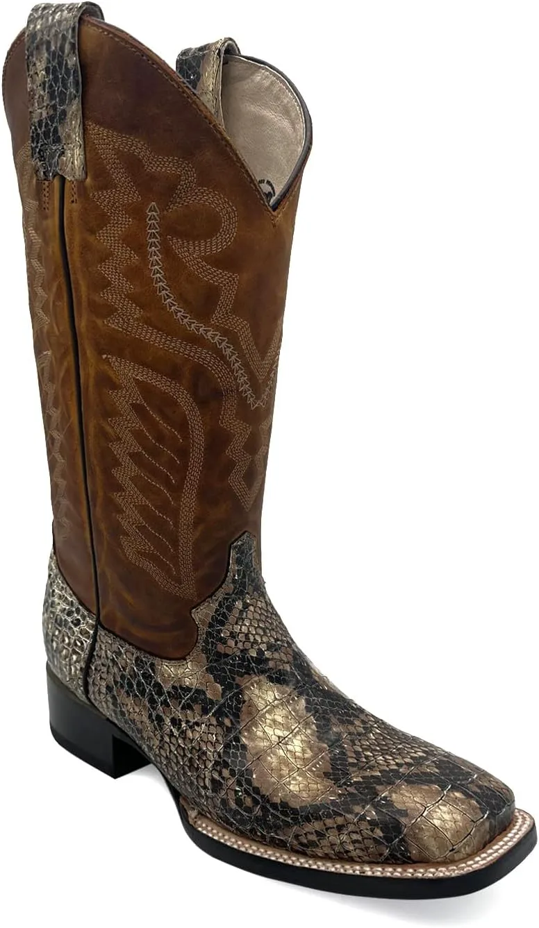 Мужские вестерн-сапоги Western Shops с экзотическим принтом из кожи питона, квадратный носок The Western Shops, коричневый
Мужские вестерн-сапоги Western Shops с экзотическим принтом из кожи питона, квадратный носок The Western Shops, коричневый