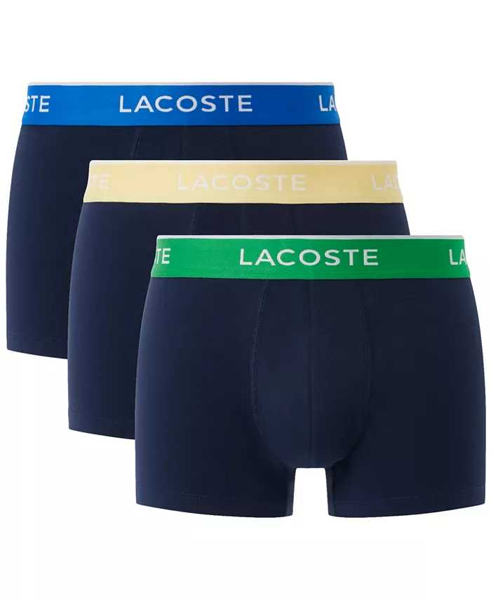 Мужские трусы-боксеры с логотипом на поясе, 3 штуки, обычная посадка Lacoste
Мужские трусы-боксеры с логотипом на поясе, 3 штуки, обычная посадка Lacoste