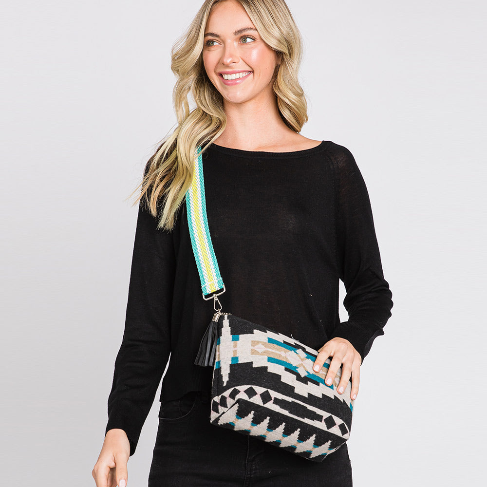 Ацтекская сумка через плечо с кисточками FASHNZFAB, Teal
Ацтекская сумка через плечо с кисточками FASHNZFAB, Teal