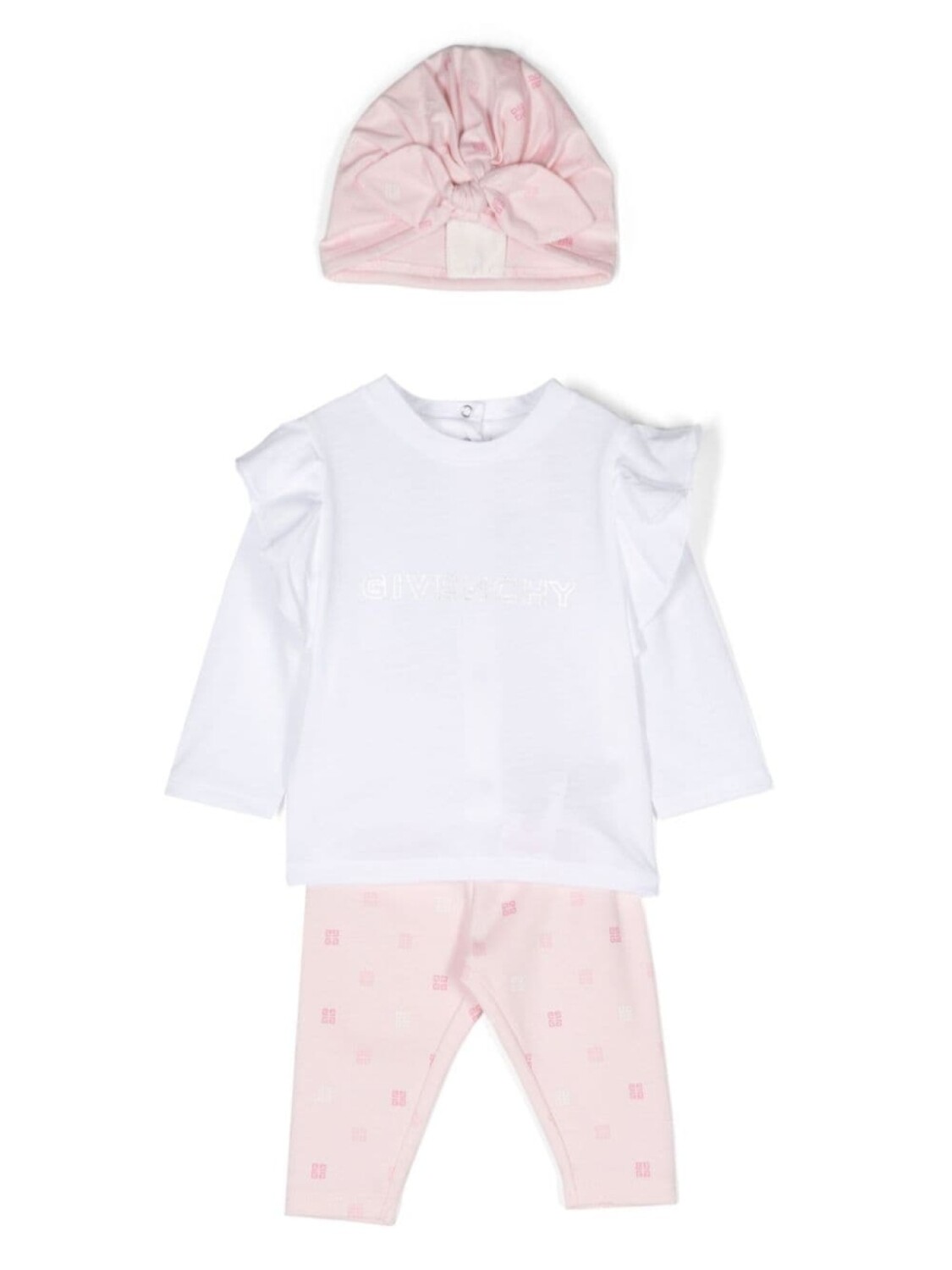 Givenchy Kids комплект из топа и брюк с логотипом, розовый 
Givenchy Kids комплект из топа и брюк с логотипом, розовый