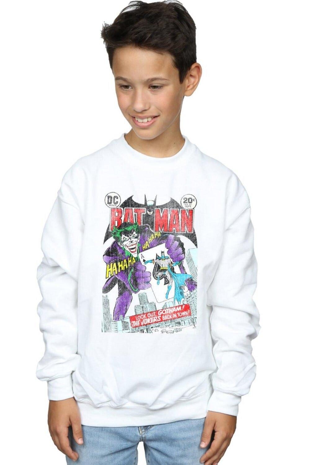 Толстовка с чехлом для игральных карт Batman Joker DC Comics, белый
Толстовка с чехлом для игральных карт Batman Joker DC Comics, белый