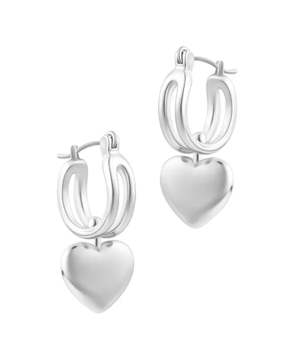 Серебряные серьги-хагги в форме сердца Adornia, silver
Серебряные серьги-хагги в форме сердца Adornia, silver