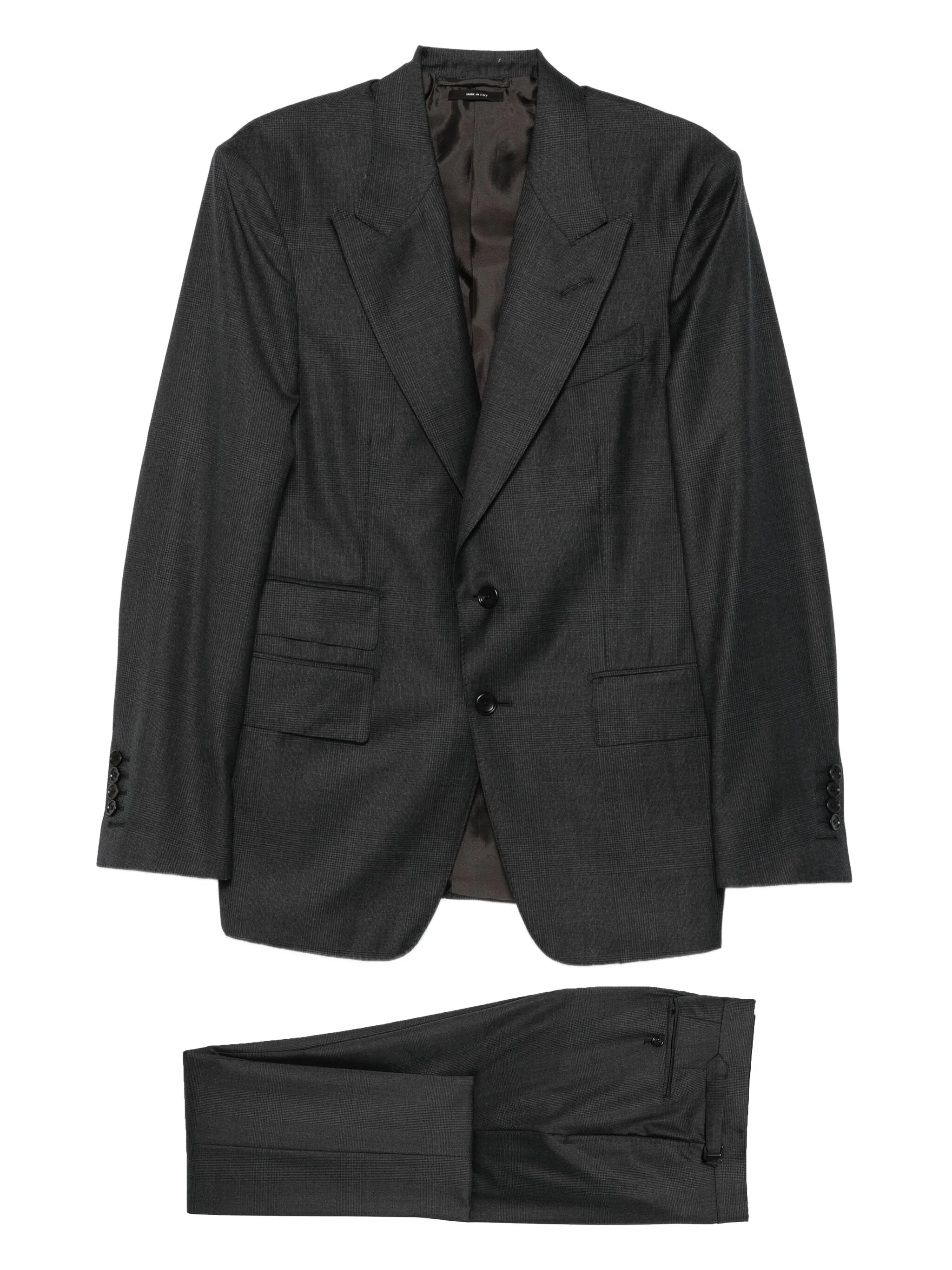 Шерстяной костюм Sharkskin Shelton Tom Ford, серый
Шерстяной костюм Sharkskin Shelton Tom Ford, серый