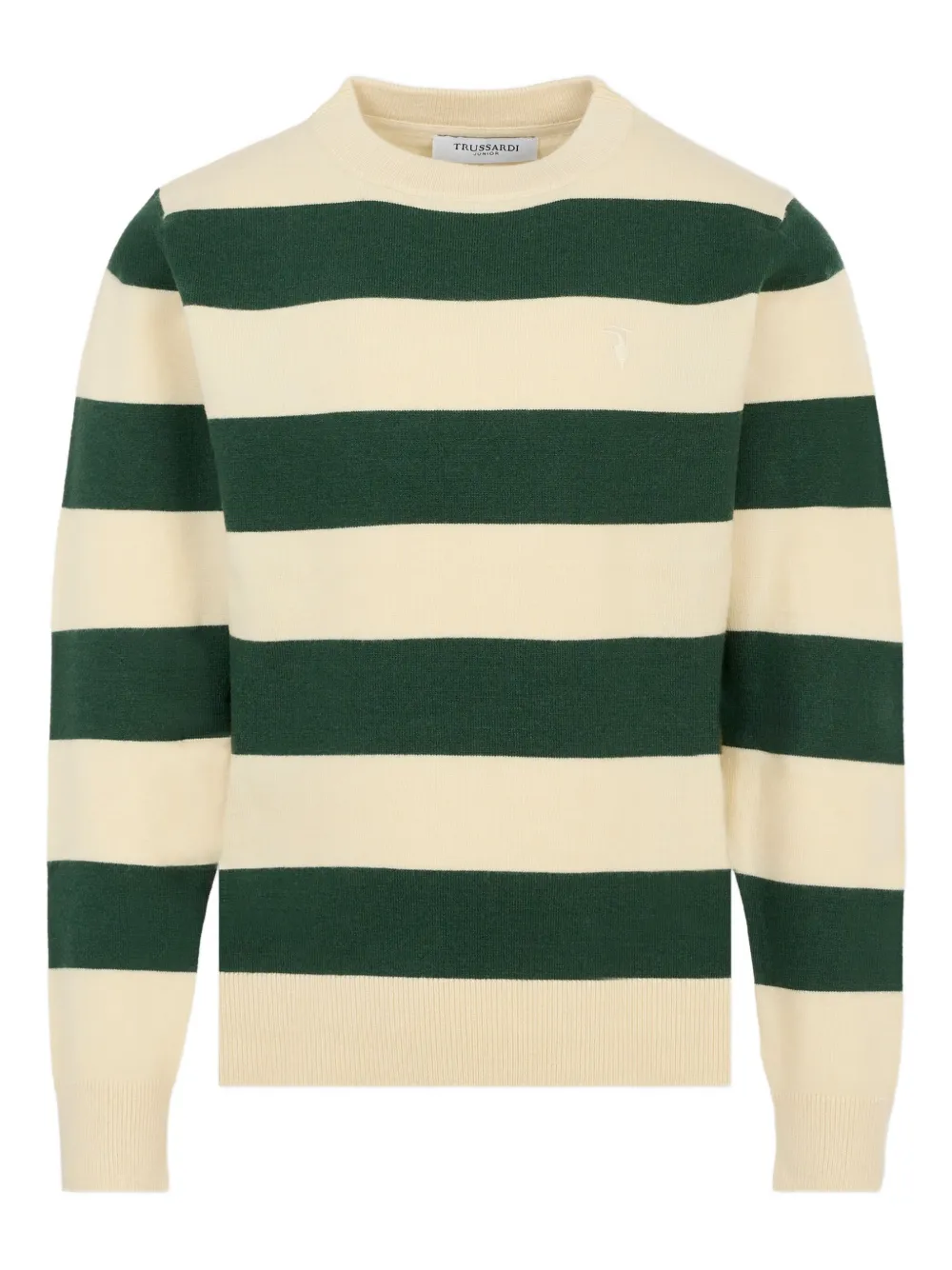 Полосатый свитер с круглым вырезом TRUSSARDI JUNIOR, нейтральный
Полосатый свитер с круглым вырезом TRUSSARDI JUNIOR, нейтральный