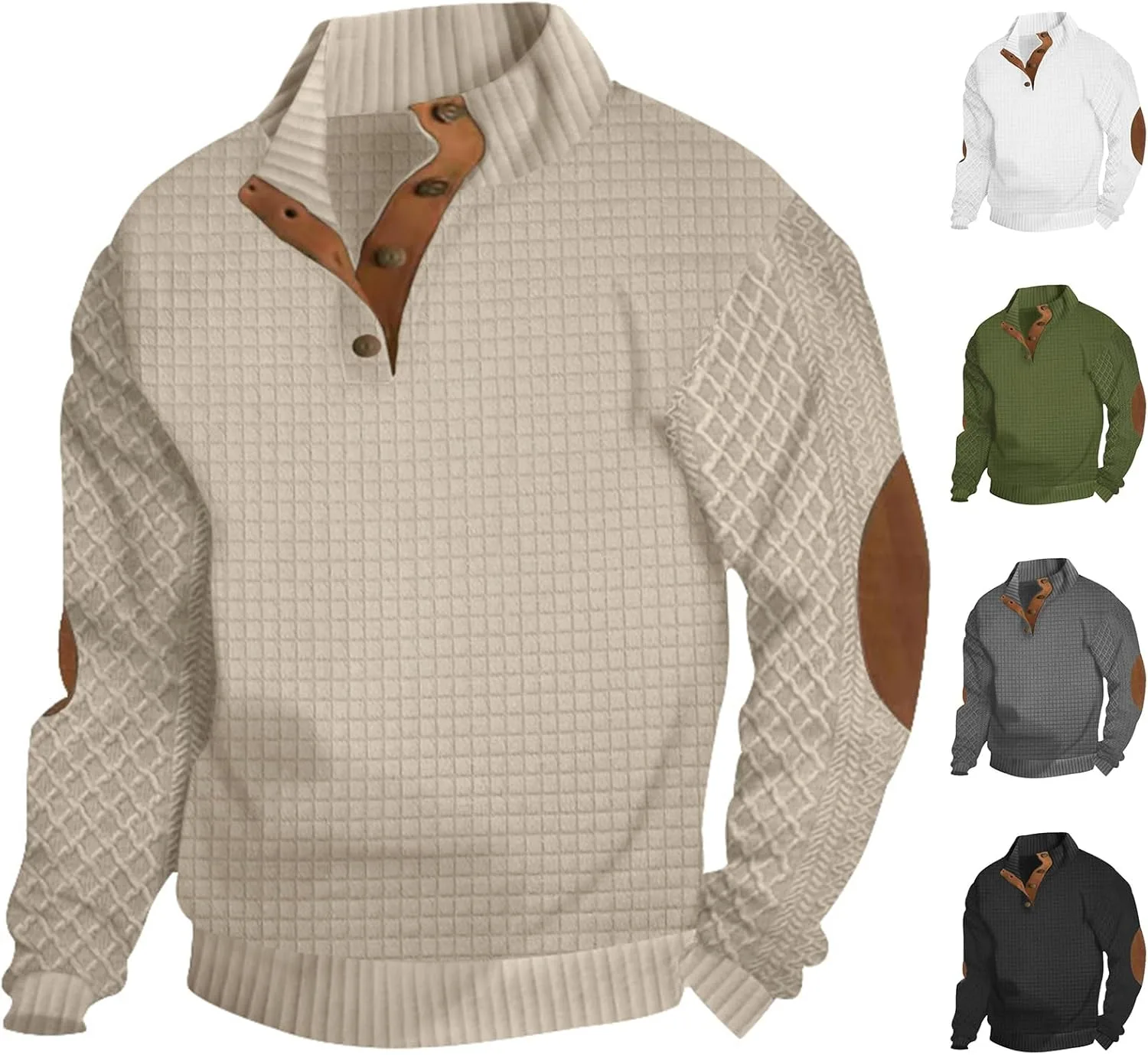 Мужской свитер с налокотниками и стойкой CHXLQQX
Мужской свитер с налокотниками и стойкой CHXLQQX