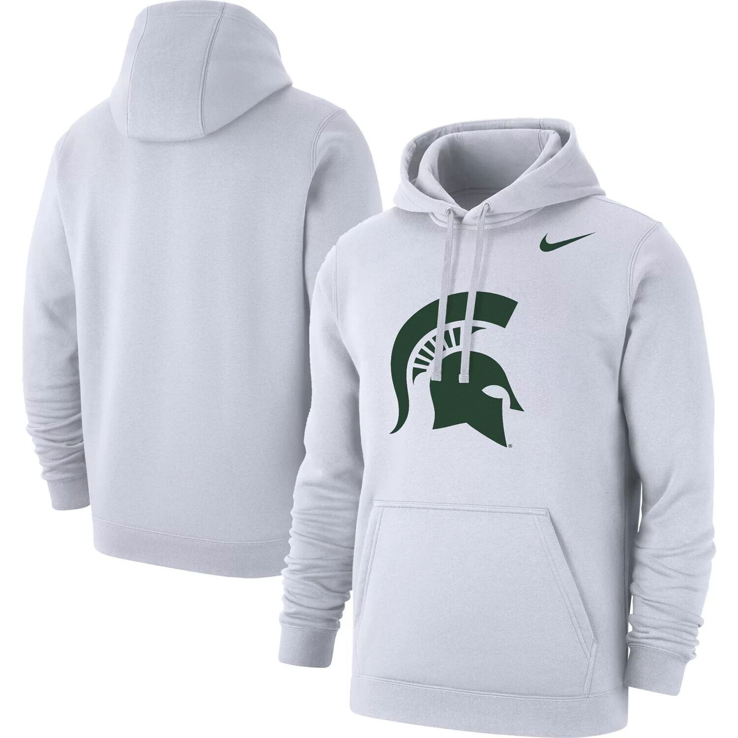 Мужской белый пуловер с капюшоном и логотипом Michigan State Spartans Club Nike
Мужской белый пуловер с капюшоном и логотипом Michigan State Spartans Club Nike