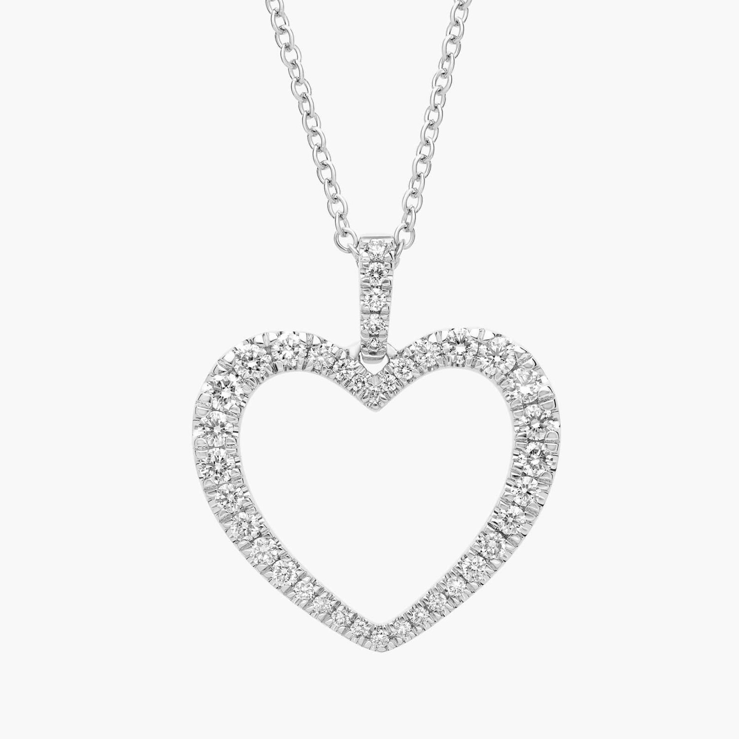 Подвеска в виде открытого сердца с бриллиантами из белого золота 14 карат (1/2 карата) Blue Nile
Подвеска в виде открытого сердца с бриллиантами из белого золота 14 карат (1/2 карата) Blue Nile