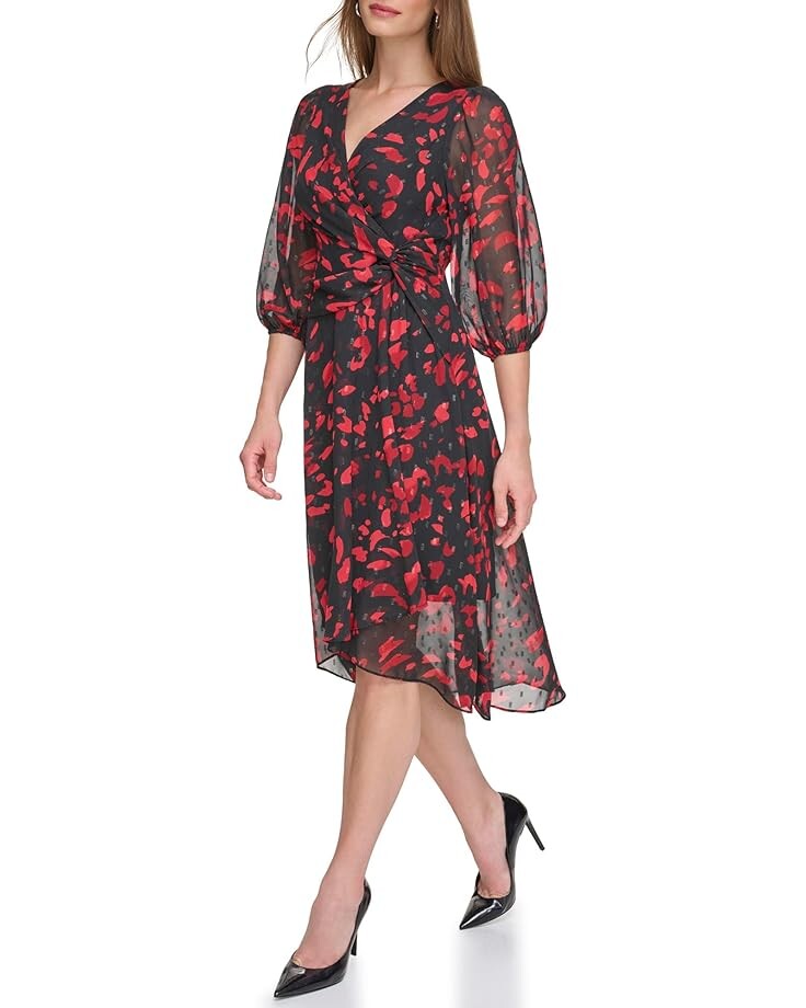 Платье DKNY Balloon Sleeve with Side Knot, черный/красный
Платье DKNY Balloon Sleeve with Side Knot, черный/красный