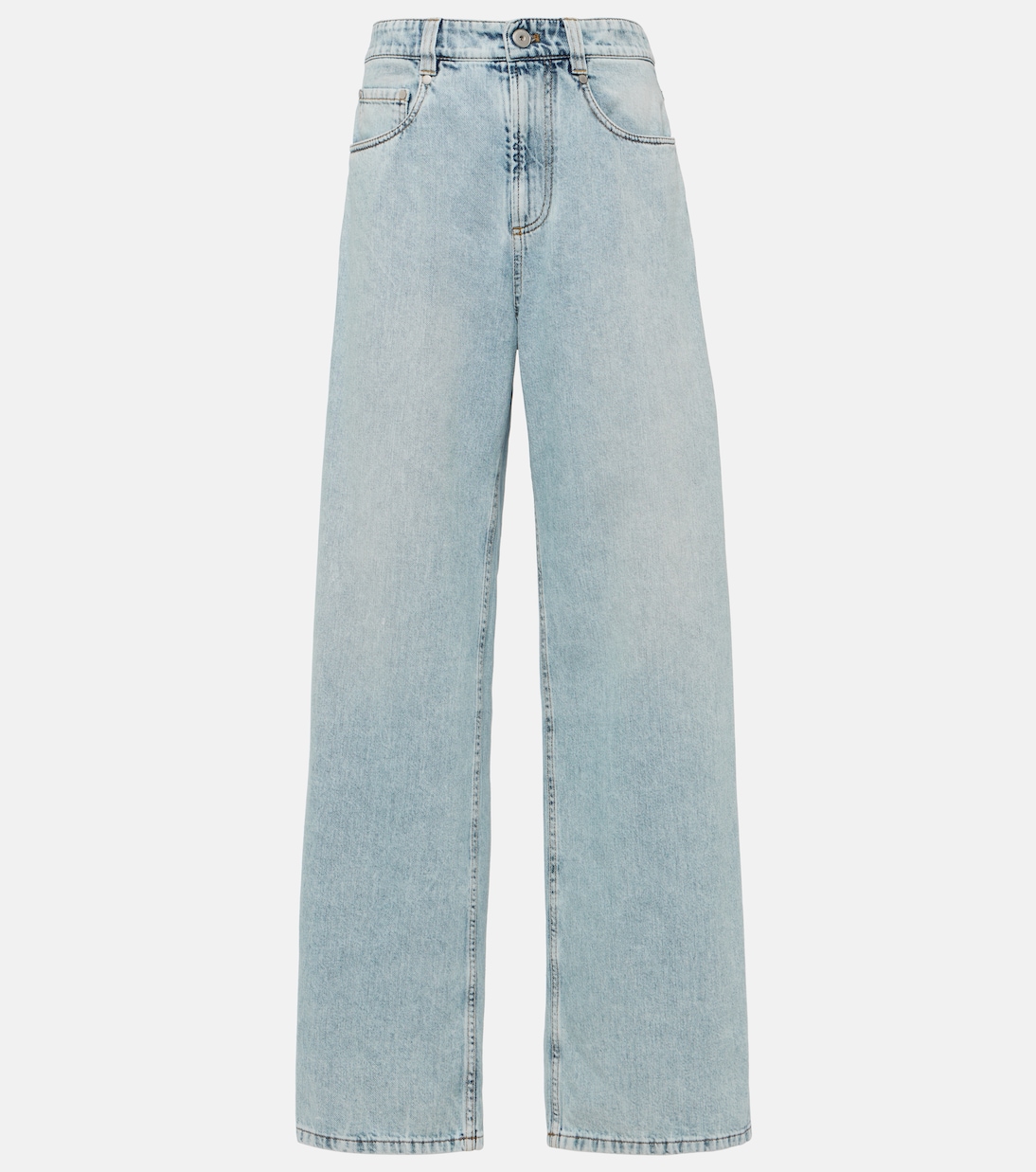 Джинсы с высокой посадкой и широкими штанинами Brunello Cucinelli, Essential Light Blue Denim
Джинсы с высокой посадкой и широкими штанинами Brunello Cucinelli, Essential Light Blue Denim