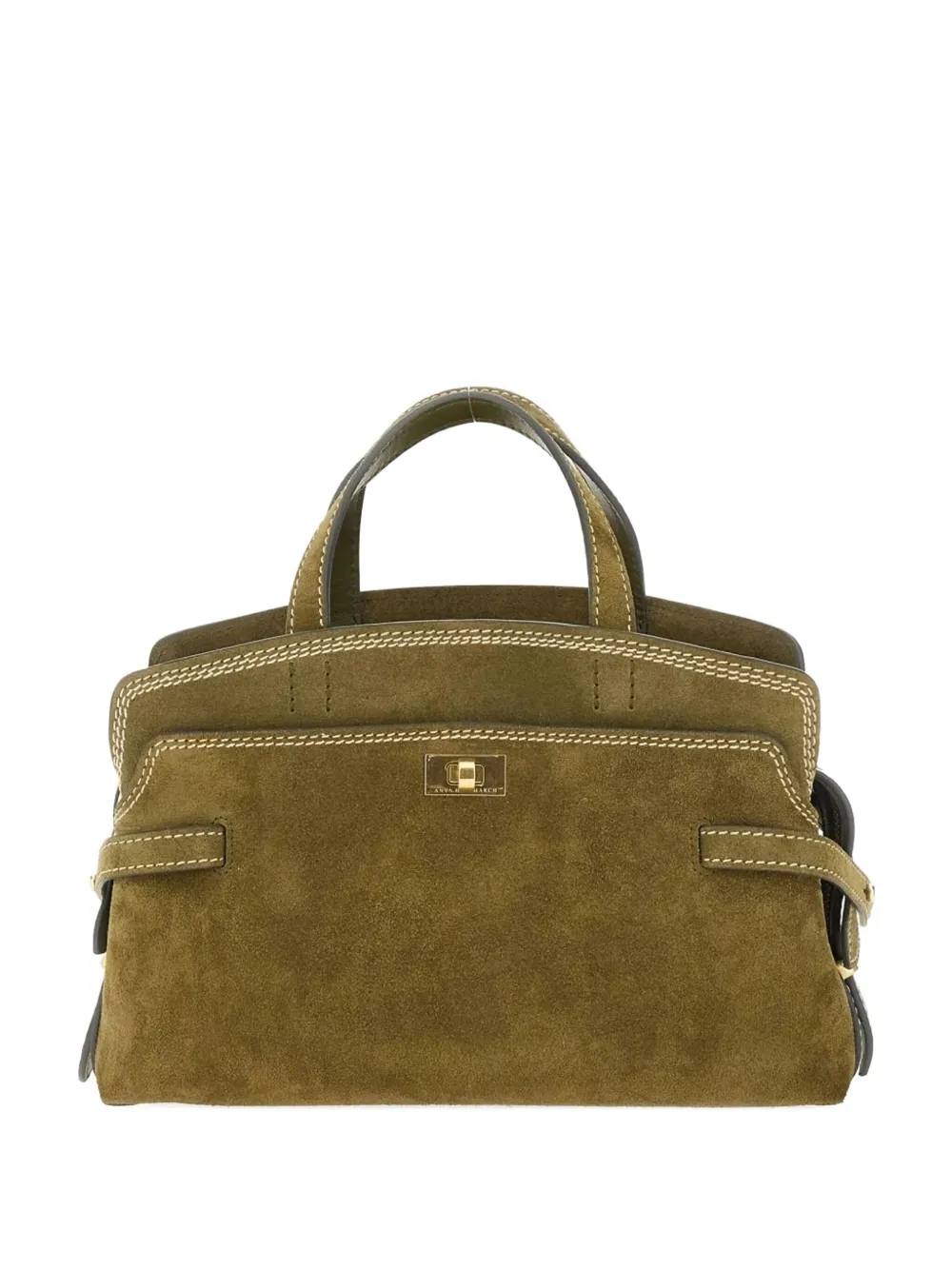 Сумка через плечо с двумя ручками и верхней застежкой на молнии Anya Hindmarch, зеленый
Сумка через плечо с двумя ручками и верхней застежкой на молнии Anya Hindmarch, зеленый