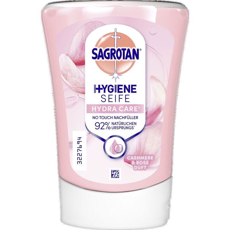 Жидкое мыло для рук с возможностью замены без касания, эссенция кашемира и розы Sagrotan, 250 ml
Жидкое мыло для рук с возможностью замены без касания, эссенция кашемира и розы Sagrotan, 250 ml