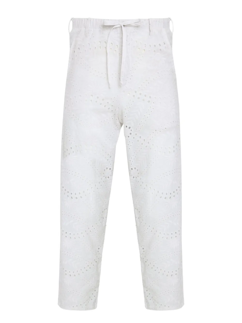 Брюки с кулиской и английской вышивкой Amir Slama, белый
Брюки с кулиской и английской вышивкой Amir Slama, белый