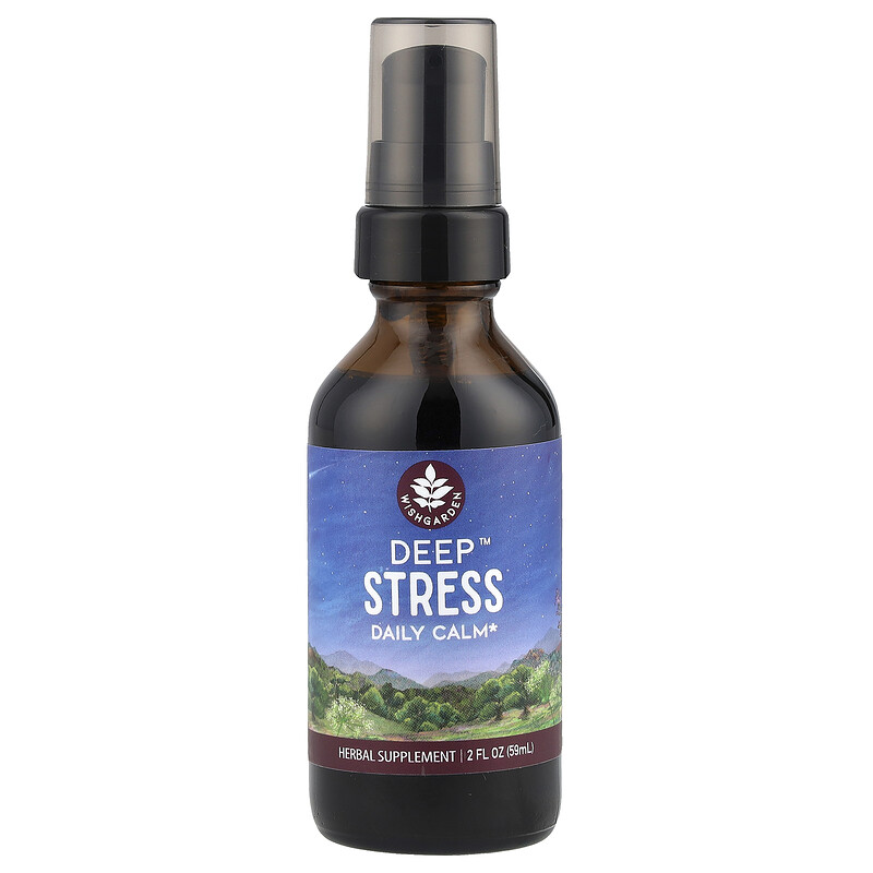 WishGarden Herbs, Deep Stress, ежедневное успокоительное средство, 59 мл (2 жидк. унции)
WishGarden Herbs, Deep Stress, ежедневное успокоительное средство, 59 мл (2 жидк. унции)