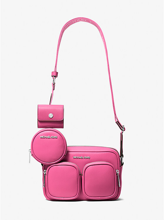 Jet set кожаная сумка через плечо среднего размера с чехлом для apple airpods pro Michael Kors, розовый
Jet set кожаная сумка через плечо среднего размера с чехлом для apple airpods pro Michael Kors, розовый