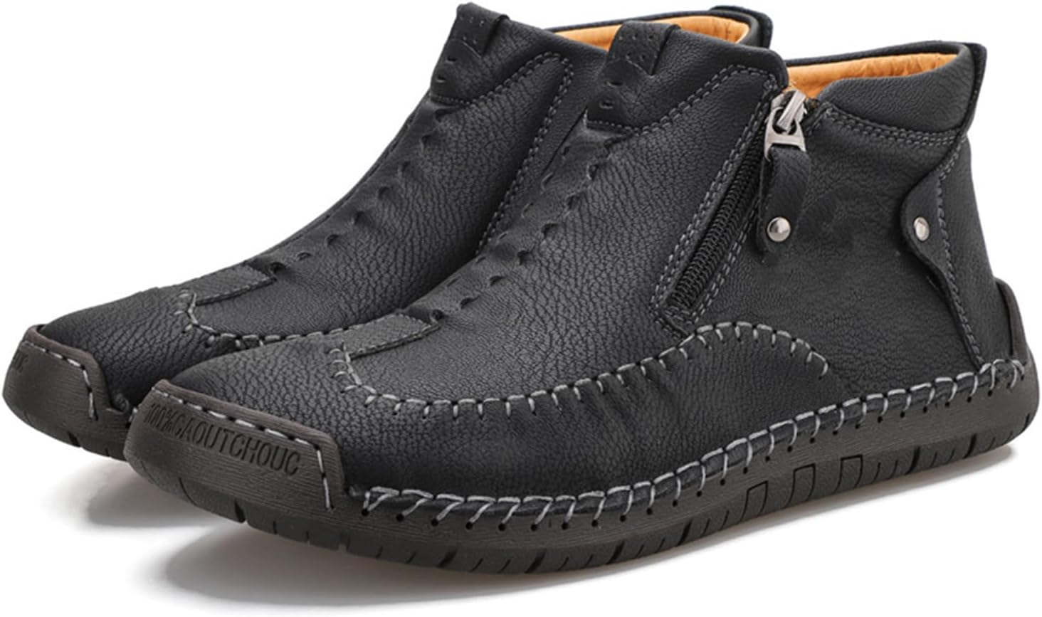 Мужские повседневные ботинки-чукка на щиколотке, ручной работы, с меховой подкладкой, округлый носок, молния, средний верх, противоскользящие, походные ботинки на щиколотке, наружные высокие ботинки для вождения и прогулок Eggdk, черный
Мужские повседневные ботинки-чукка на щиколотке, ручной работы, с меховой подкладкой, округлый носок, молния, средний верх, противоскользящие, походные ботинки на щиколотке, наружные высокие ботинки для вождения и прогулок Eggdk, черный