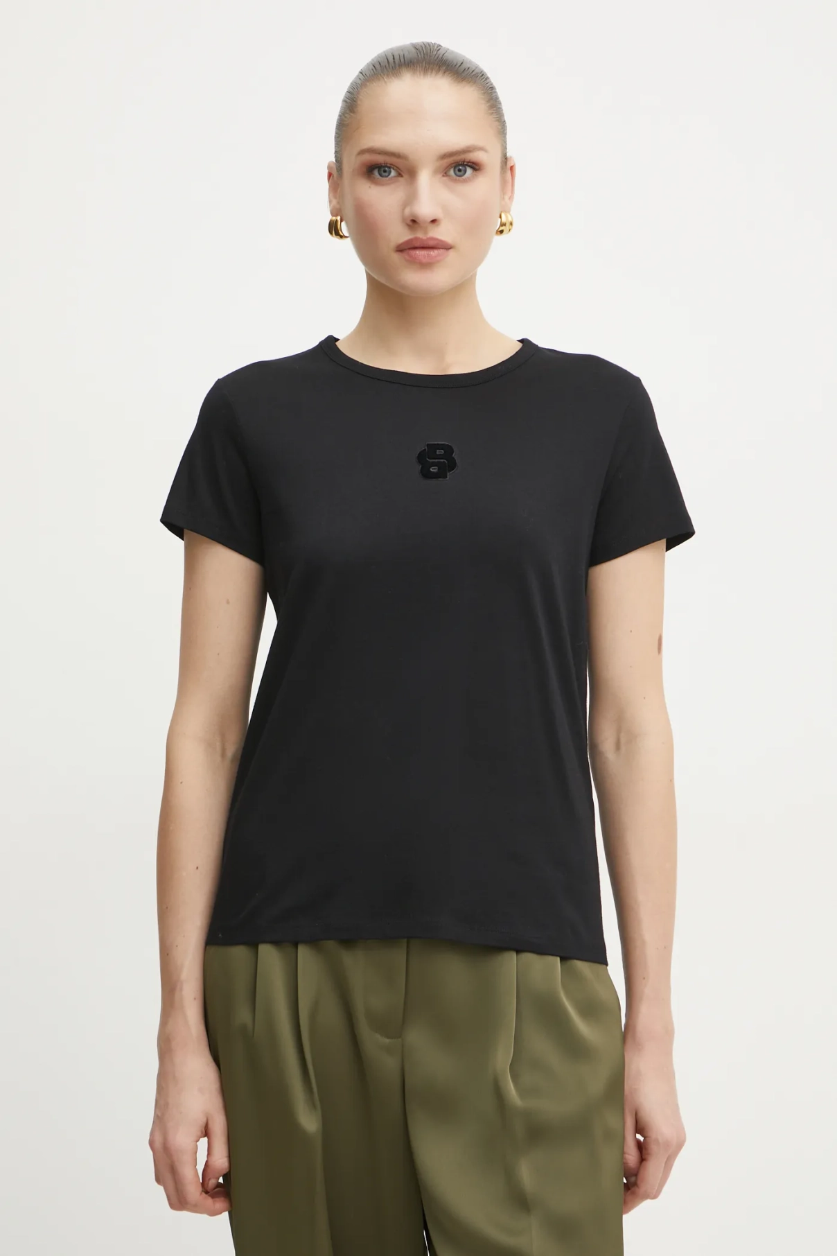 Хлопковая футболка BOSS, черный
Хлопковая футболка BOSS, черный