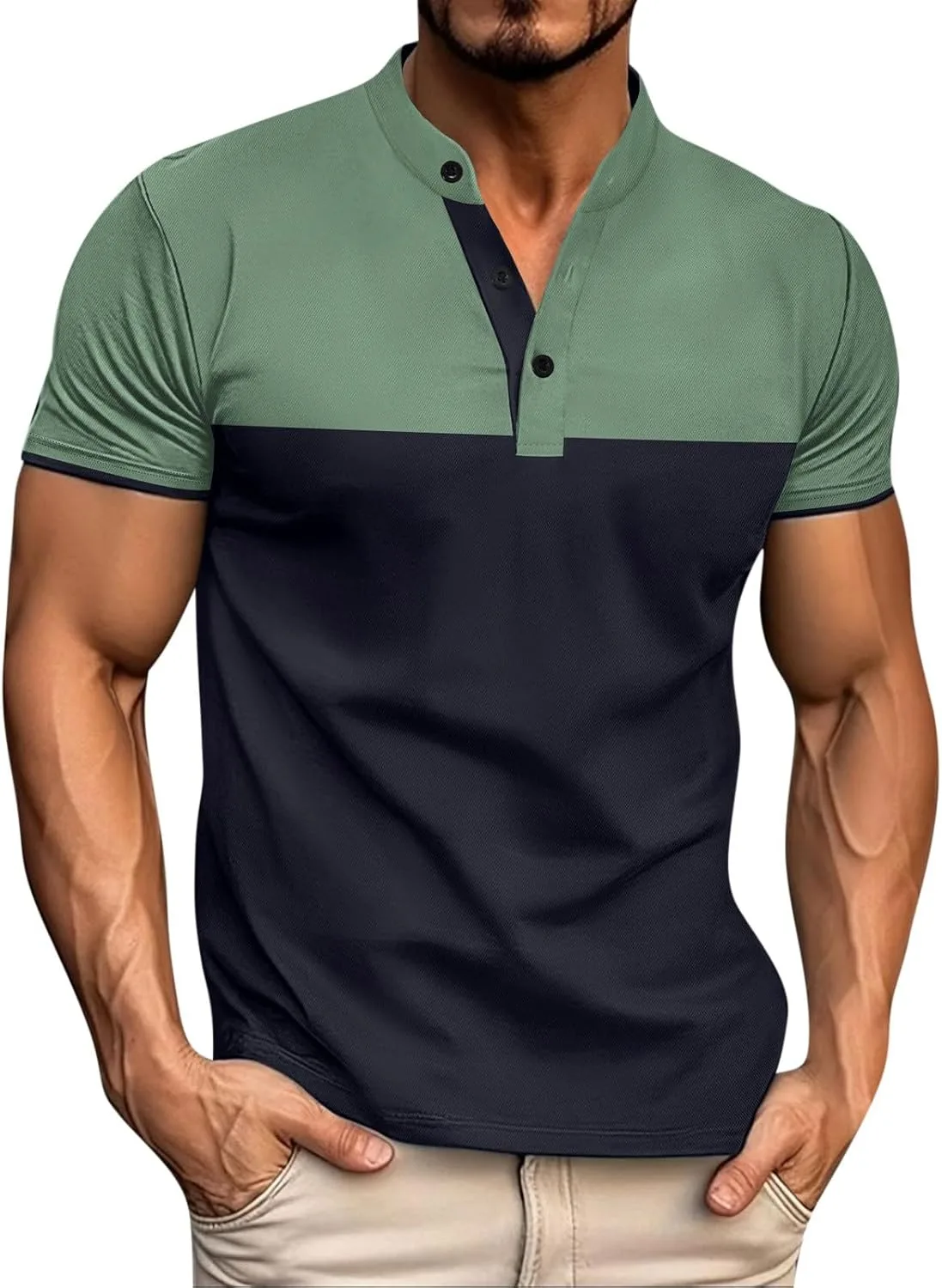 Мужская поло для гольфа Slim Fit с коротким рукавом и контрастными вставками fnnxeal
Мужская поло для гольфа Slim Fit с коротким рукавом и контрастными вставками fnnxeal