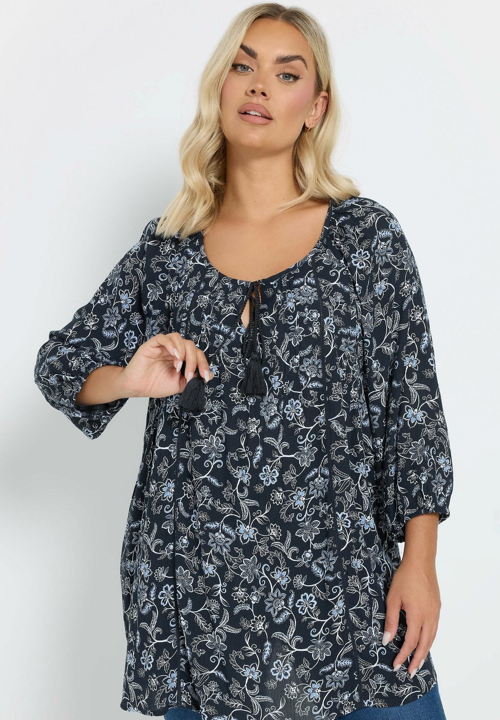 Блуза Yours Clothing, темно-синий 
Блуза Yours Clothing, темно-синий