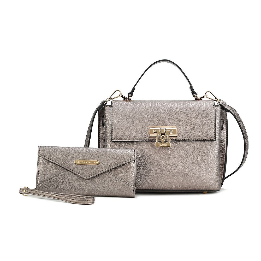 Женская сумка-саквояж из веганской кожи Mkf Collection с кошельком на ремешке от Mia K — 2 предмета MKF Collection, цвет Pewter
Женская сумка-саквояж из веганской кожи Mkf Collection с кошельком на ремешке от Mia K — 2 предмета MKF Collection, цвет Pewter