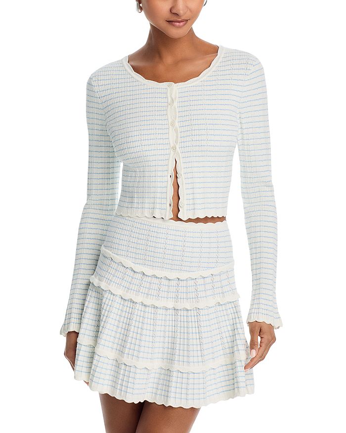 Кардиган с круглым вырезом Media LoveShackFancy, белый
Кардиган с круглым вырезом Media LoveShackFancy, белый