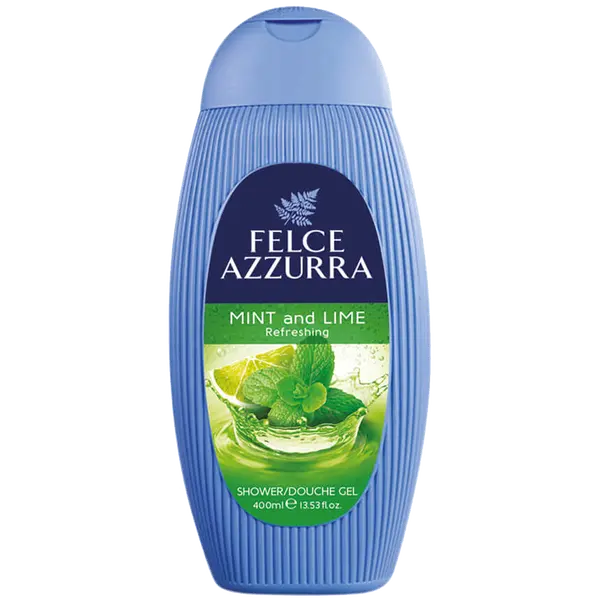 Гель для мытья тела, 400 мл Felce Azzurra Mint&Lime
Гель для мытья тела, 400 мл Felce Azzurra Mint&Lime