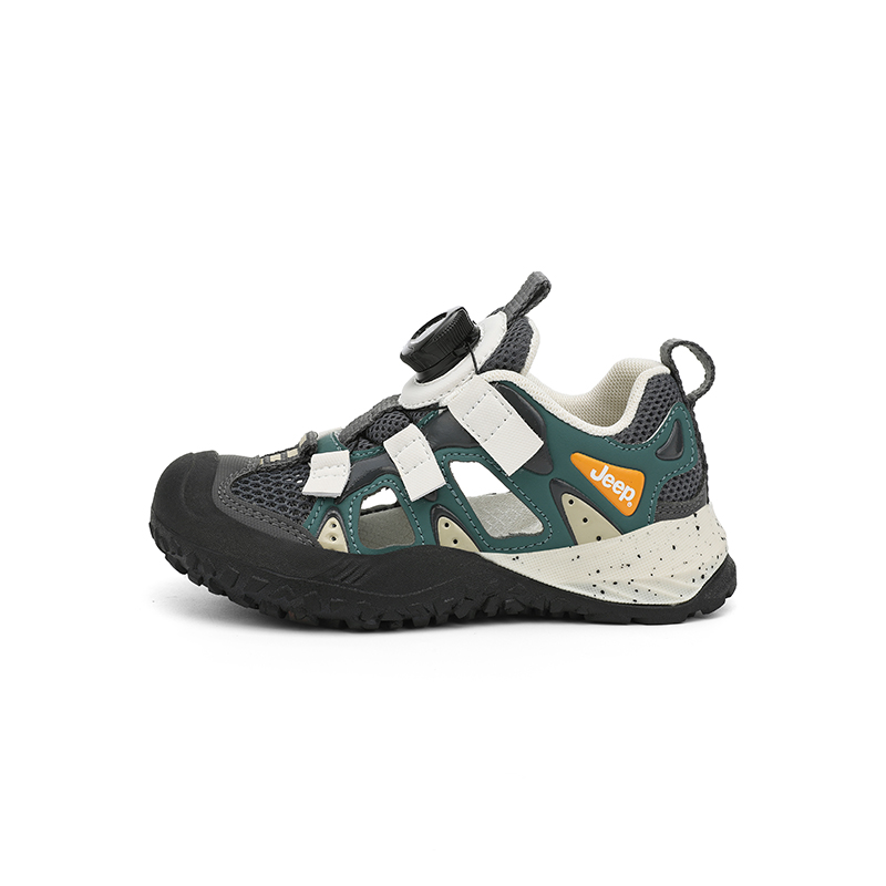 Детские сандалии с низким верхом, нескользящие и дышащие Jeep, серый 
Детские сандалии с низким верхом, нескользящие и дышащие Jeep, серый