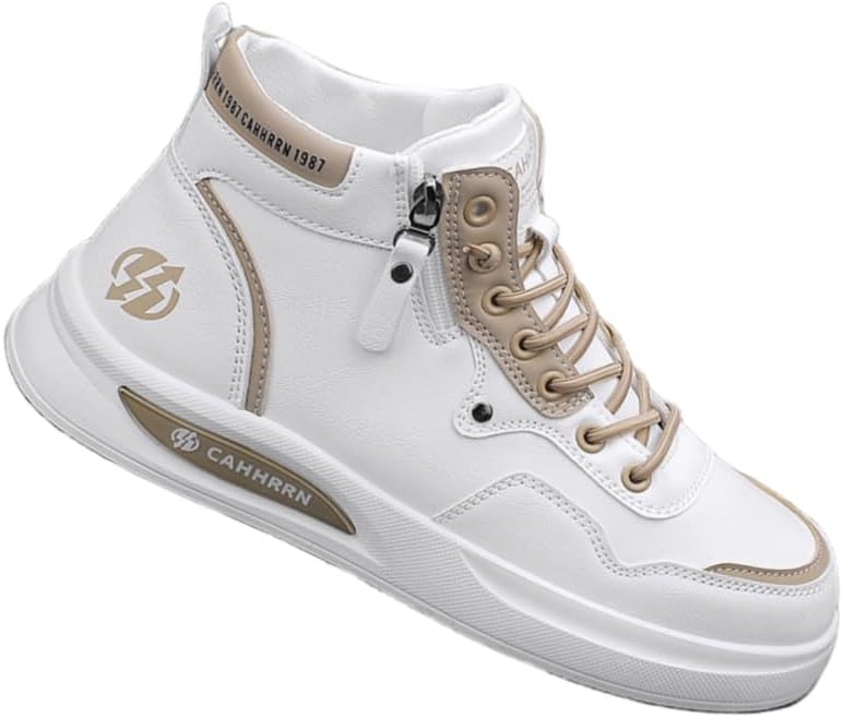 Мужские высокие кеды на плоской подошве с боковой молнией, стойкие к скольжению и износу, подходят для активного отдыха, повседневного ношения и поездок на работу Fmshi, белый/хаки
Мужские высокие кеды на плоской подошве с боковой молнией, стойкие к скольжению и износу, подходят для активного отдыха, повседневного ношения и поездок на работу Fmshi, белый/хаки