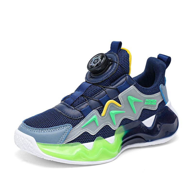 Легкие дышащие нескользящие повседневные детские кроссовки с амортизацией Wooden Rabbit, синий 
Легкие дышащие нескользящие повседневные детские кроссовки с амортизацией Wooden Rabbit, синий