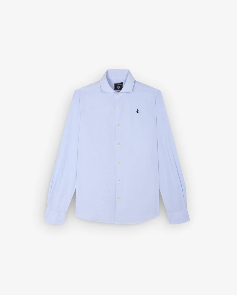 Мужская хлопковая рубашка классического кроя Scalpers, светло-голубой
Мужская хлопковая рубашка классического кроя Scalpers, светло-голубой