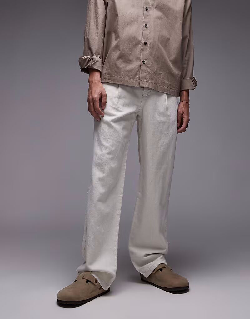 Свободные брюки прямого кроя из льна Mango бежевого цвета
Свободные брюки прямого кроя из льна Mango бежевого цвета